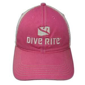 Legacy Trucker Hat Pink One Size Dive Rite Scuba Diving Mesh Back Snapback